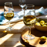 Cellar of wine barrels.