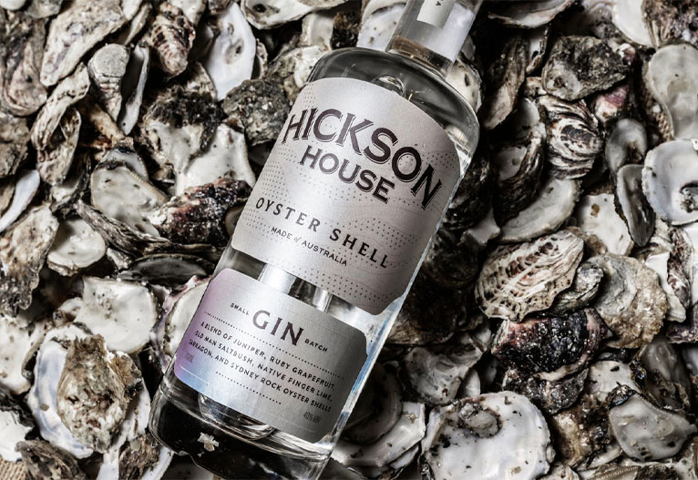 Hickson House Oyster Shell Gin bottle.