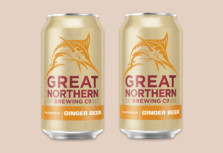 Great Northern alcoholic ginger beer cans.