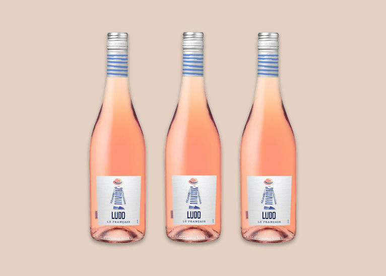 Ludo Le Francais Rosé bottles.