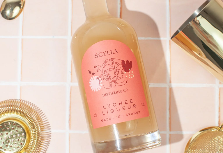 Scylla Liqueur bottle.