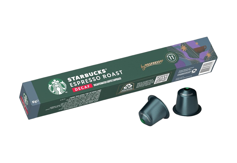 Starbucks Espresso Roast Decaf Capsules.