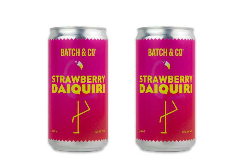 Batch & Co Strawberry Daiquiri Cans.