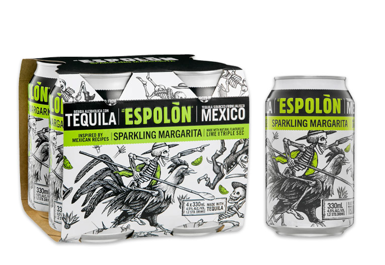 Esponol Sparkling Margarita Cocktail in cans. 