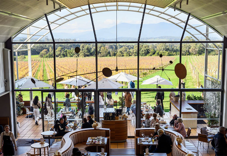 Lounge Bar at Chandon winery Yarra Valley. 