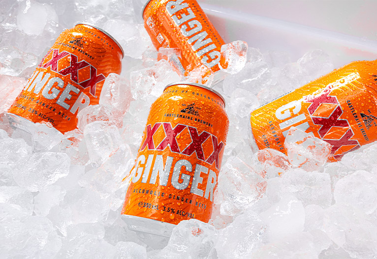 XXXX Ginger Beer in an Esky.