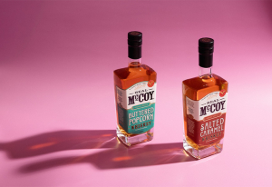 Real McCoy flavoured whiskey bottles.