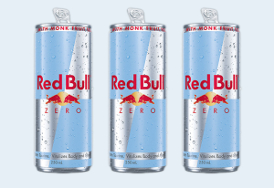 Red Bull Zero cans.