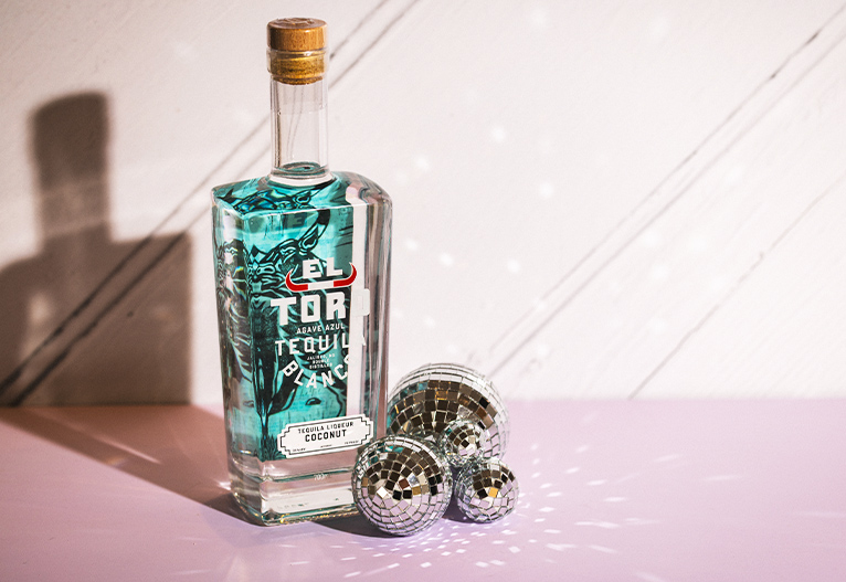 Bottle of El Toro Coconut Tequila.