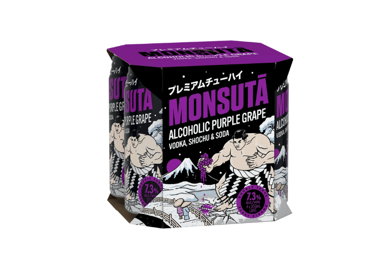 Monsutā Purple Grape Chūhai 4 pack.