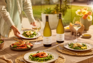Outdoor lunch with Isabel Estate wines review.