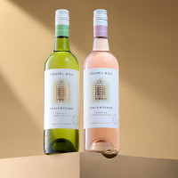 Chapel Hill Enlightened wine bottles.