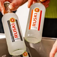 Ruski Lemon RTDs in an ice bucket.