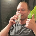 Man trying Monsuta Premium Highball Whisky Citrus & Soda.