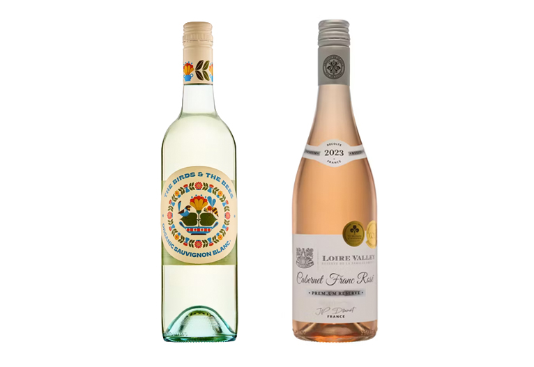 ALDI Birds & Bees Sauvignon Blanc and Loire Valley Rosé.
