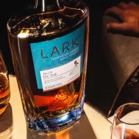 LARK Fire Trail Whisky bottle.