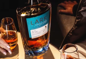 LARK Fire Trail Whisky bottle.