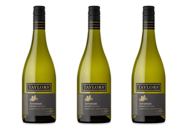 Taylors Jaraman Chardonnay bottles.
