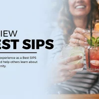 People toasting with mixed drinks overlaid with a Best SIPS heading.